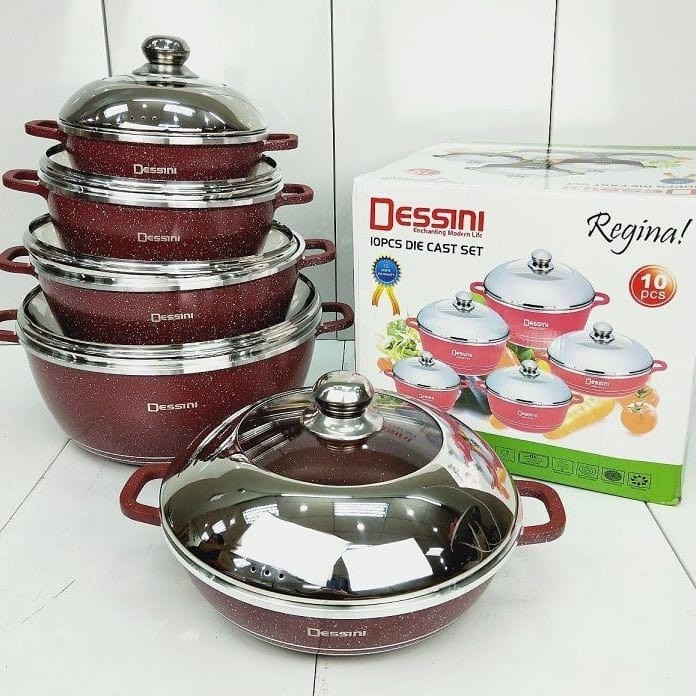  PERIUK  DESSINI 5 SET CERAMIC  COATING SET DESSINI MADE IN 