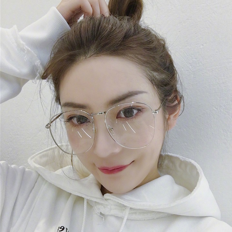 big head with glasses