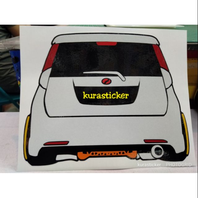 STIKER Gambar Kereta Alza