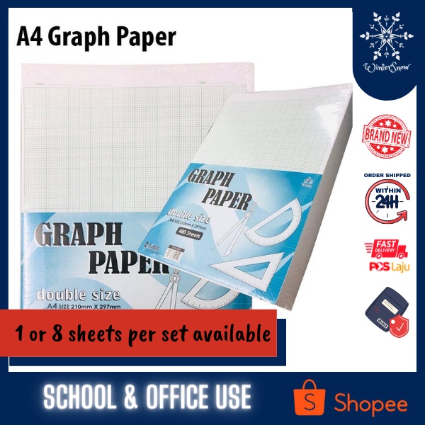 A4 graph paper graph pad 70gsm single line two side graph science paper 