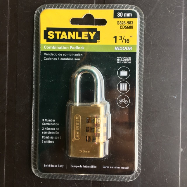 stanley combination padlock