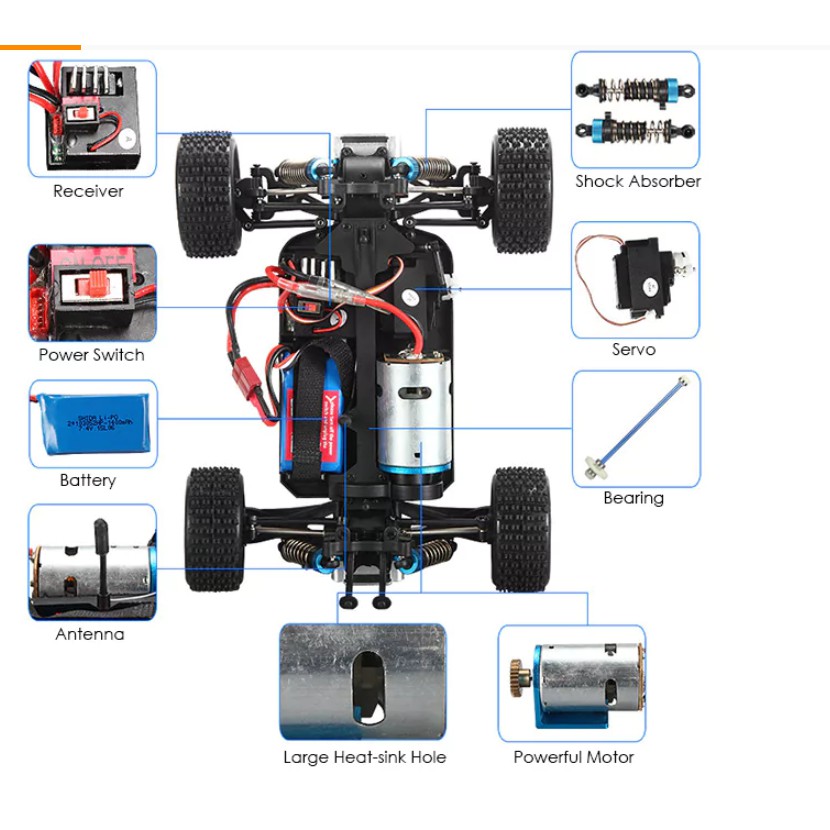 vortex rc car a959b