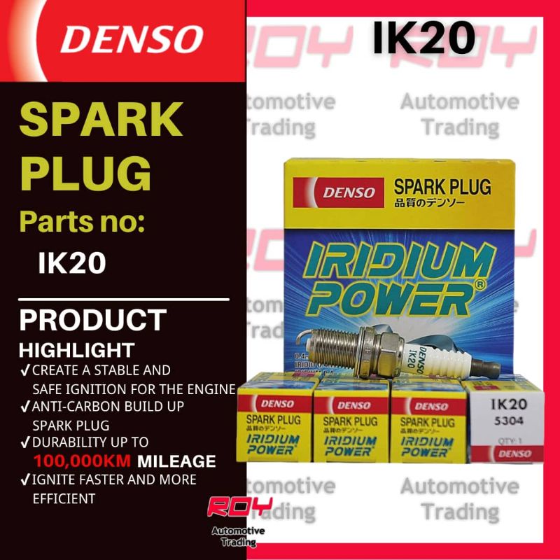 IK20 Denso Iridium Spark Plug Proton Inspira X70 Toyota Vios Old