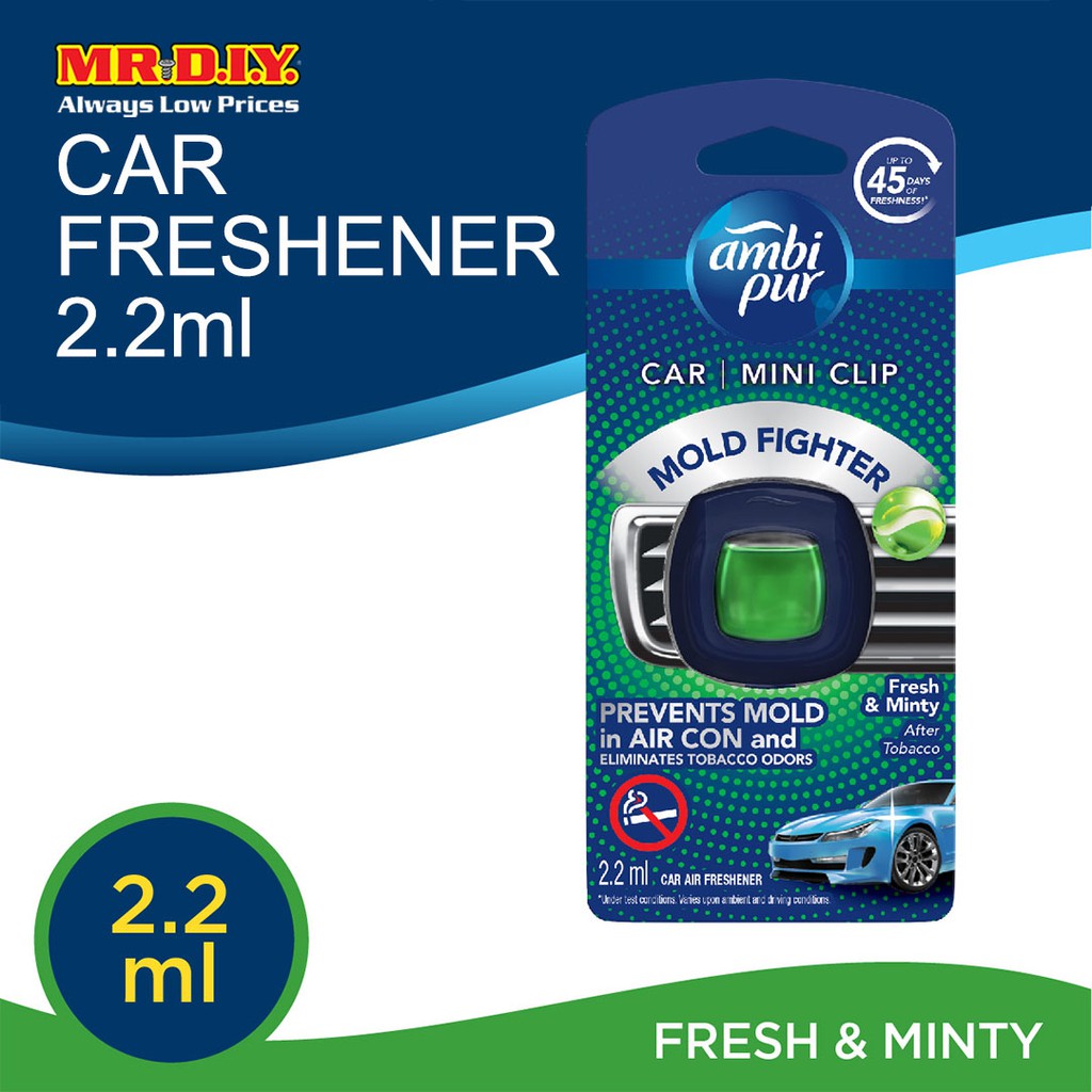 AMBI PUR Car Mini Clip Car Air Freshener After Tobacco 2ML Shopee