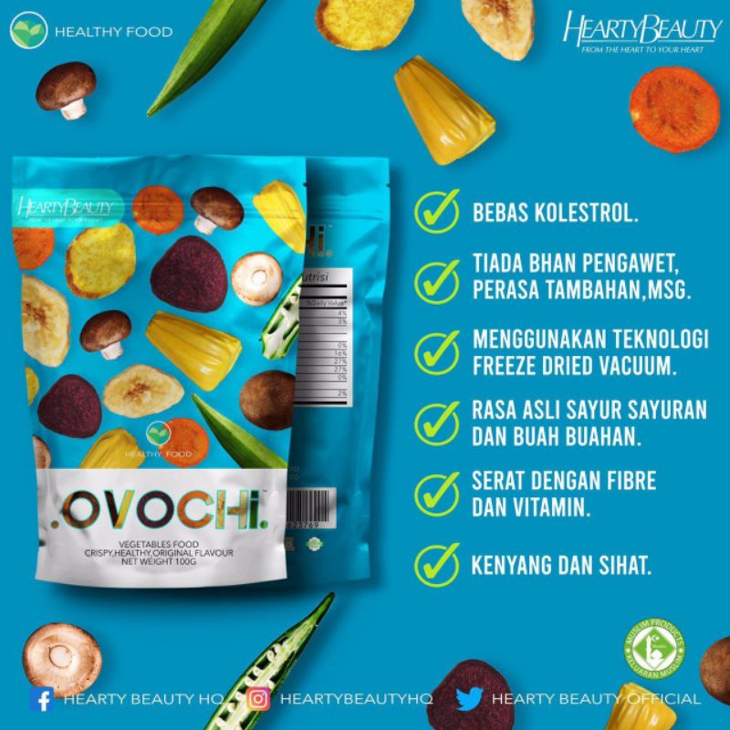 Kerepek Sihat Ovochi Snek Sayuran Kering Mix Chips Okra Shopee Malaysia