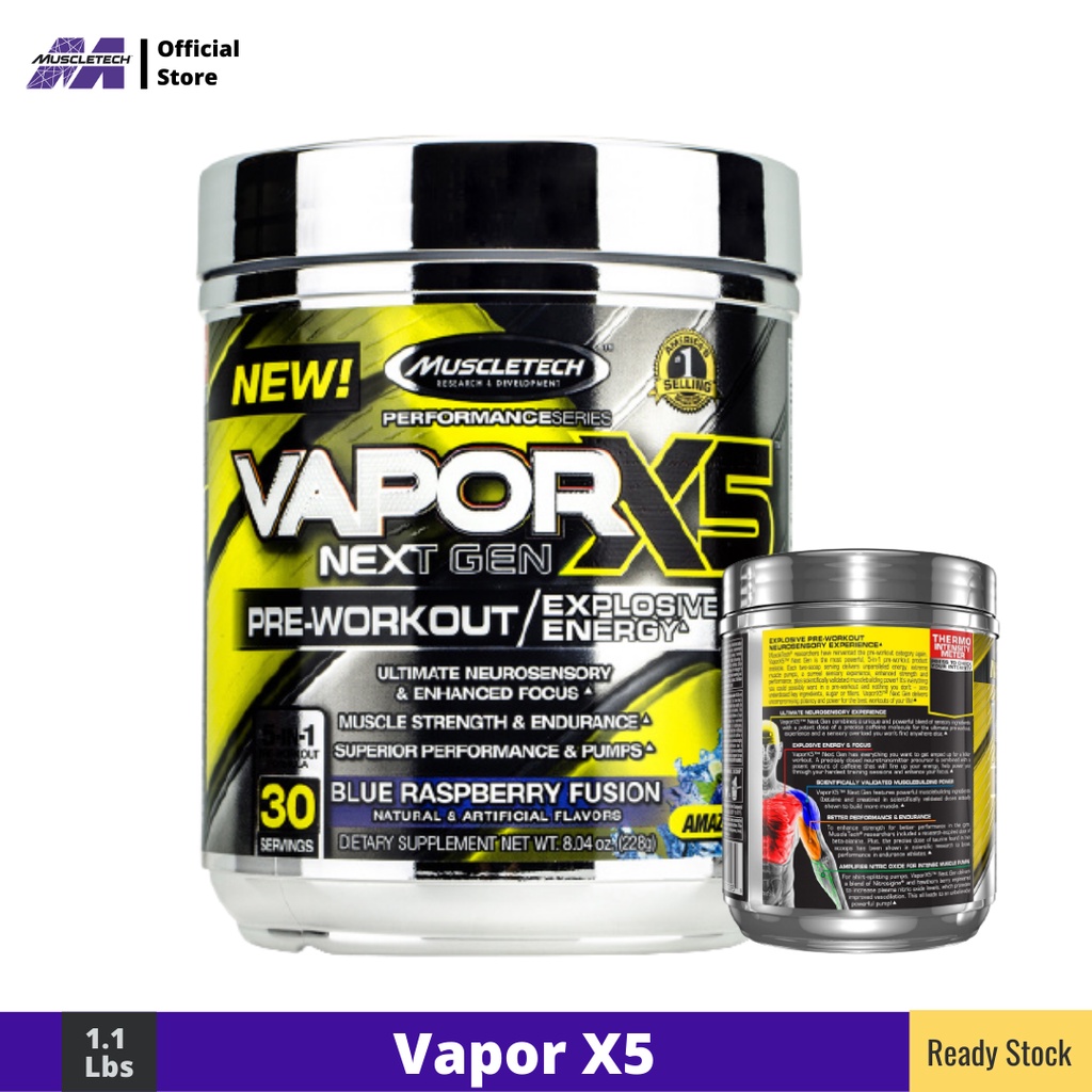 Muscletech VaporX5 Next Gen PreWorkout Icy Blue Raspberry (228g