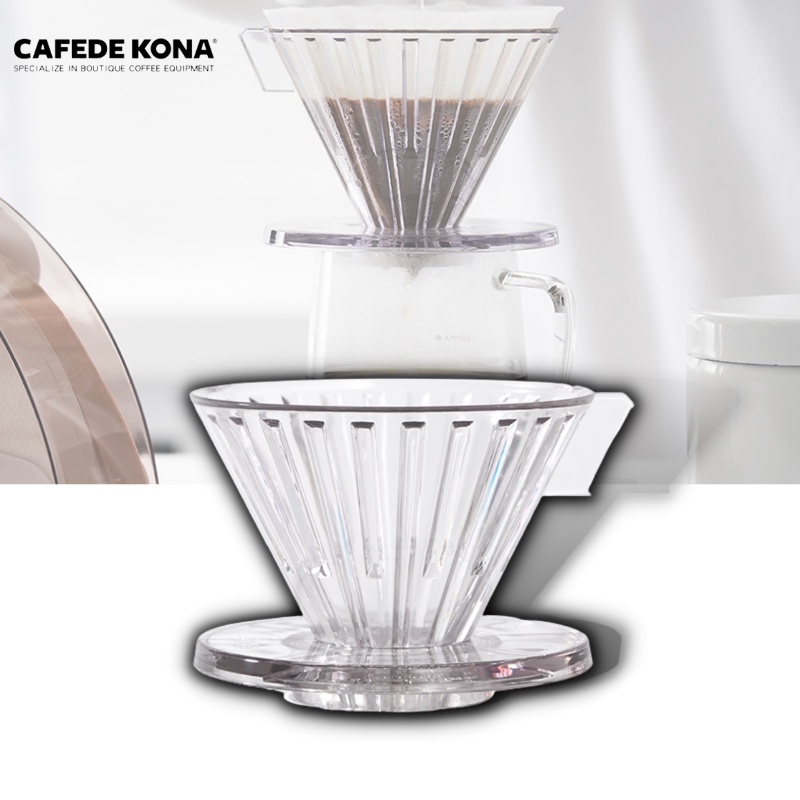 Cafede Kona V60 PCTG coffee dripper V01 V02 hand pour coffee maker