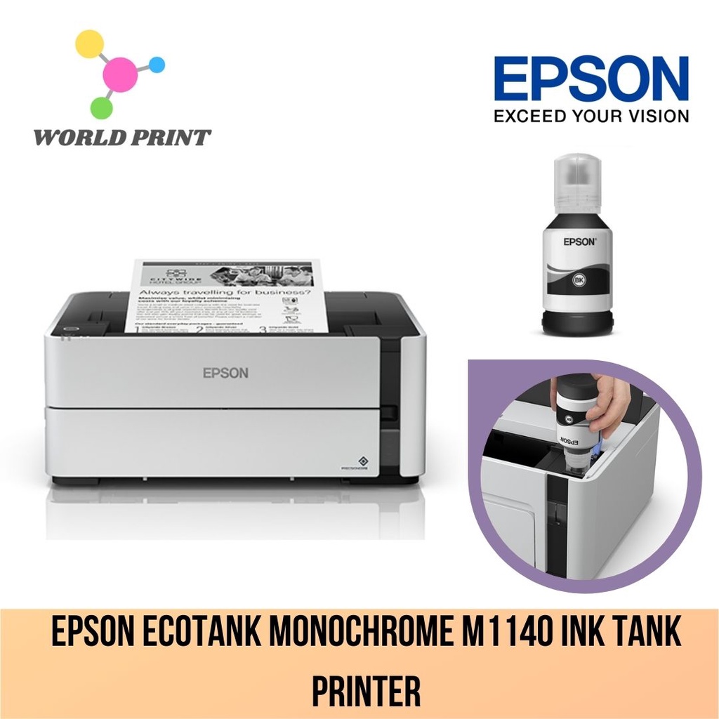 Epson EcoTank Monochrome M1140 Ink Tank Printer Shopee Malaysia