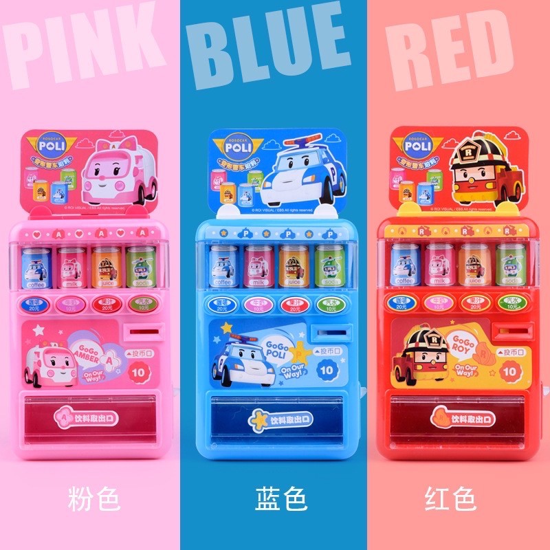 Cute Vending Machine, Children Play Toy Set Vending Machine Beverage