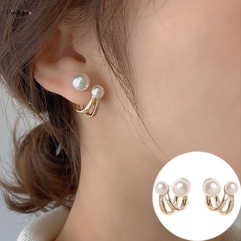 1Pair High Quality Female Gold Plated Ear Studs Jewelry Fashion Ins ...