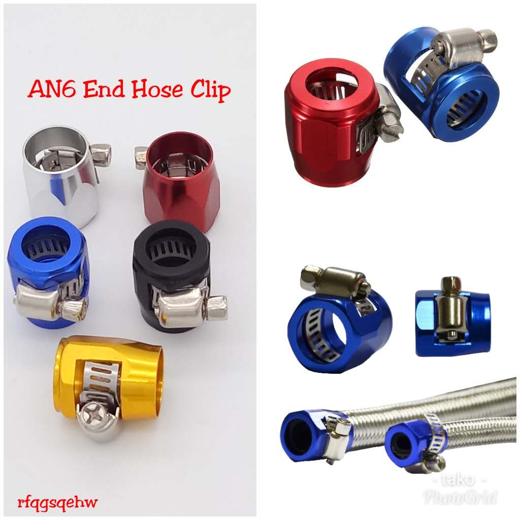 AN4-AN12 hose end finisher aluminium alloy fuel oil water pipe clamp clip  BH 