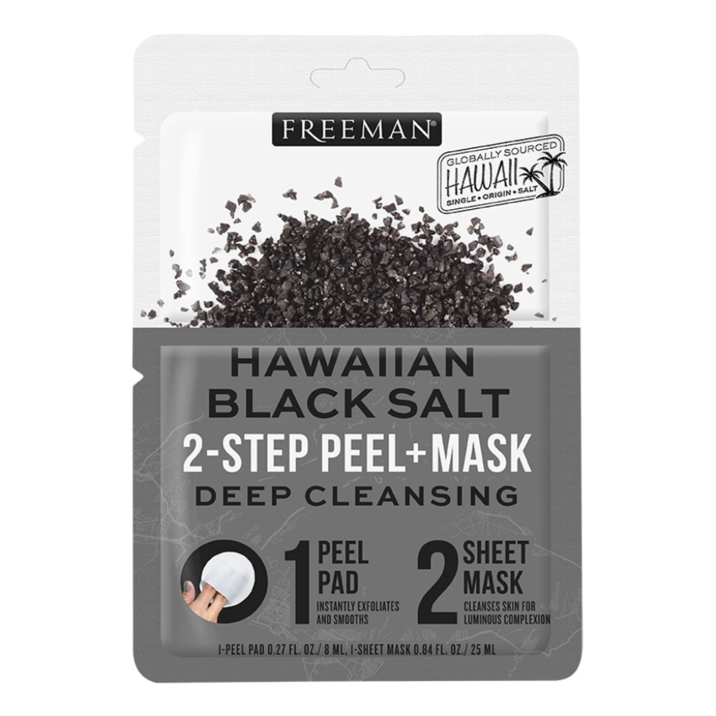 FREEMAN Hawaiian Black Salt Deep Cleansing 2Step Peel Mask 1s Shopee