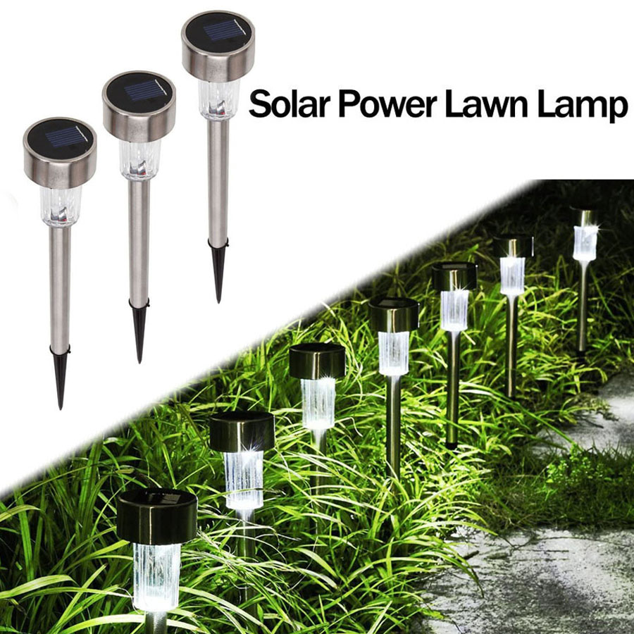 Solar Garden Lights Path Lights Stainless Steel Led Pathway Landscape Lighting Colourful Outdoor Garden Led Light For Patio Yard Garden 1 Pcs Shopee Malaysia