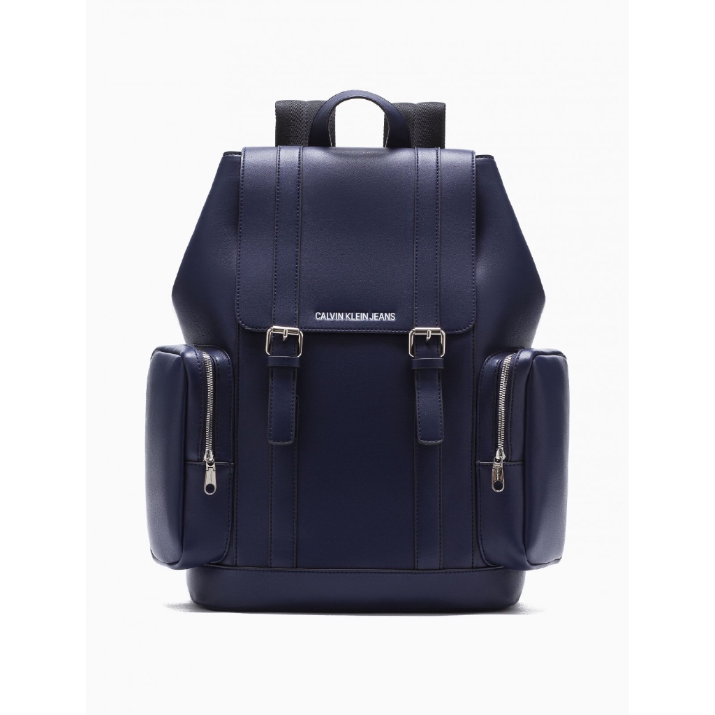 calvin klein men's leather backpack