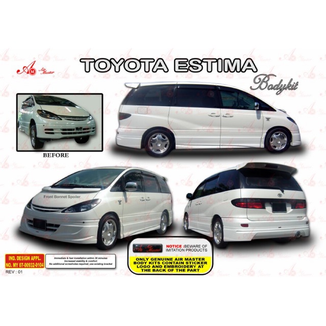 Toyota estima acr30 AM Airmaster air master bodykit body kit 2000 2001