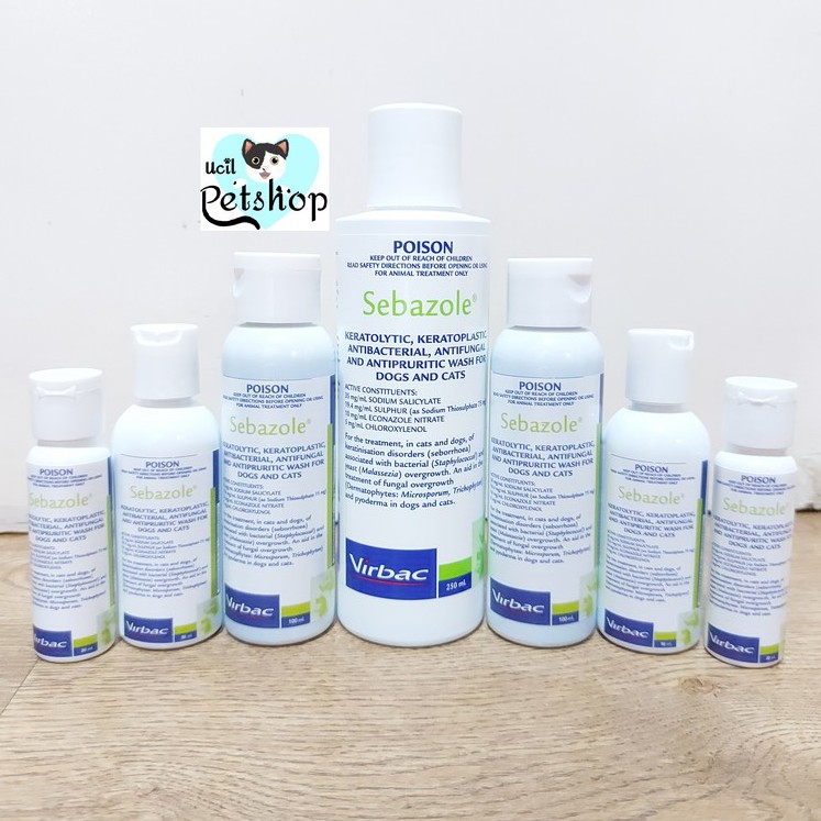 Virbac SEBAZOLE Shampoo Cat Dog Shampoo AntiFungal Bacteria Repack