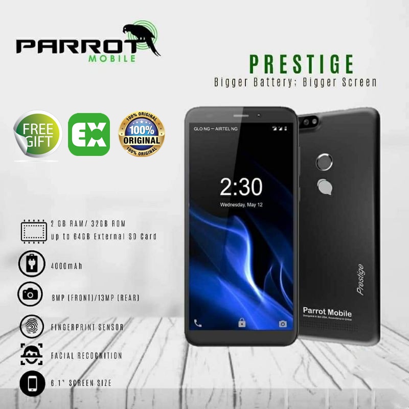Parrot Mobile Prestige Smart phone 4G LTE 3GB+32GB Dual sim ( READY STOCK )