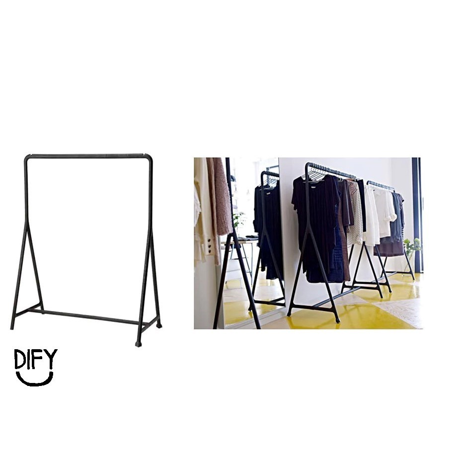 TURBO Clothes rack, black in/outdoor Size: 117x59 cm ...