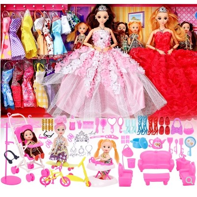 very big barbie set