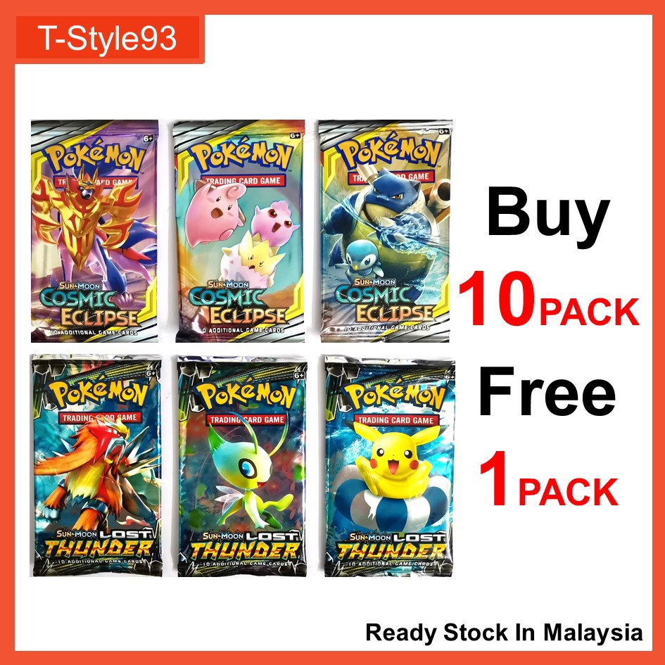 Pokemon Trading Card Pack [Buy 10 Free 1] | Shopee Malaysia