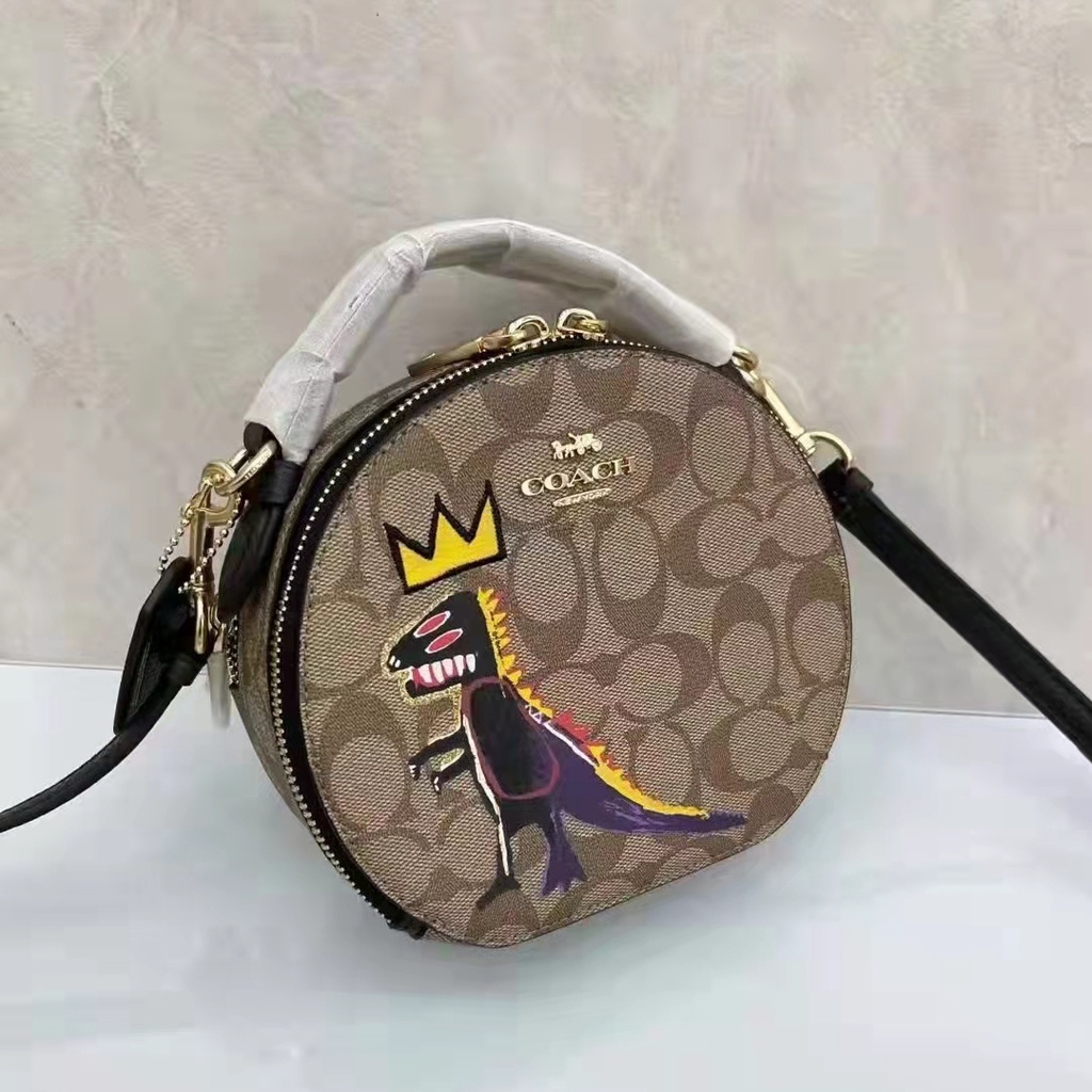 COACH Ladies C5658 Graffiti Dinosaur Diagonal Bag Shoulder Portable Round  Cake | Shopee Malaysia