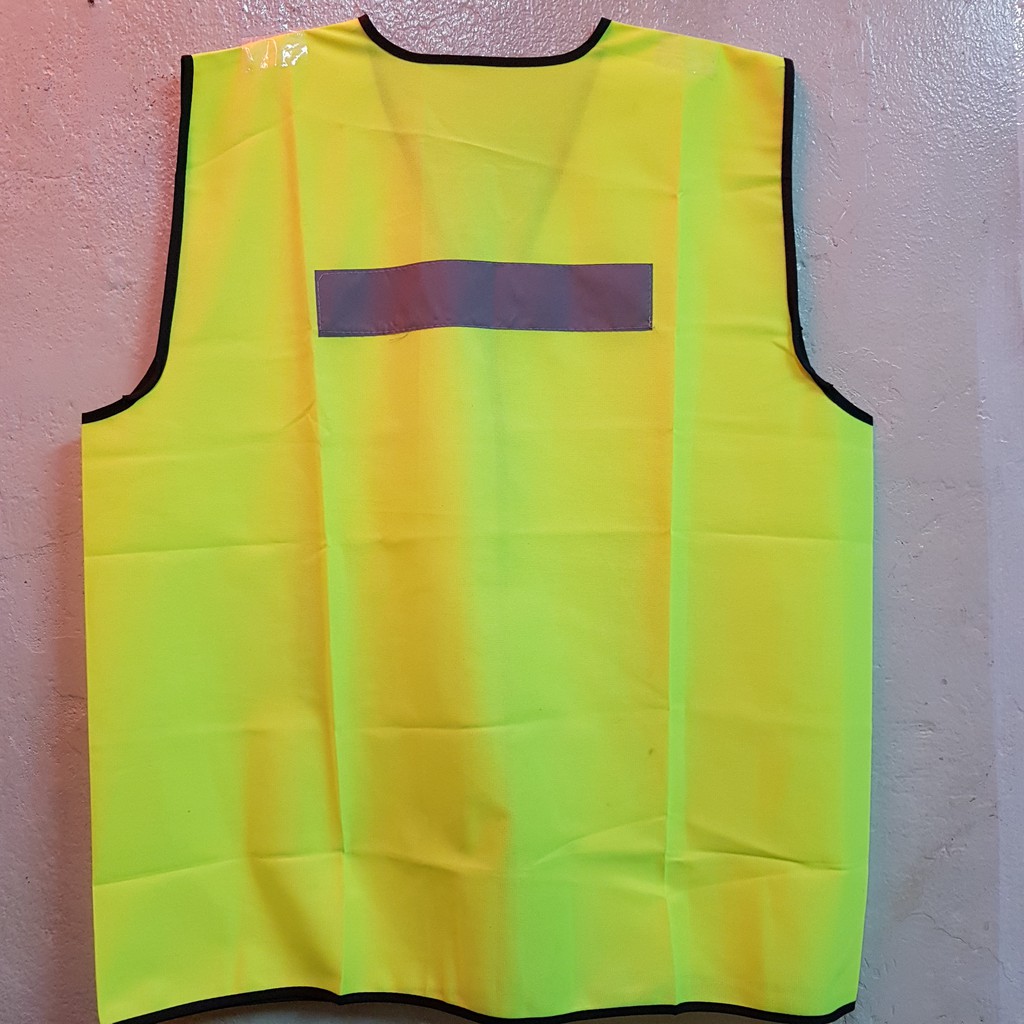 Yellow Safety Vest Reflective Jacket Baju Kuning Jalan Tepi Safe ...