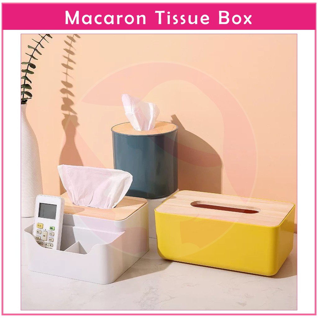 Wooden Tissue Box Napkin Tissue Holder Living Room Dresser Study Desk ...