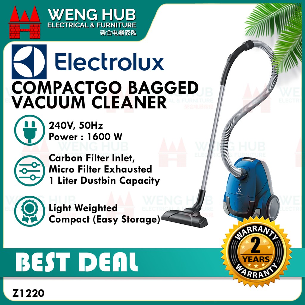 Electrolux CompactGO Bagged Vacuum Cleaner Z1220 Shopee Malaysia