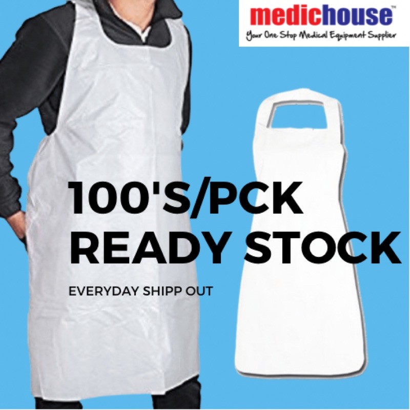 Plastic Apron (Medical Use) size 1400mm x 800mm x 0.03mm (Cheap Price
