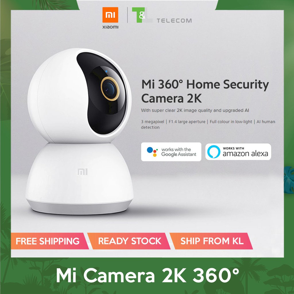 Mi 360° Security Camera 2K CCTV PTZ 2K/360° Rotation View/1296P SuperClear HD/Night Vision