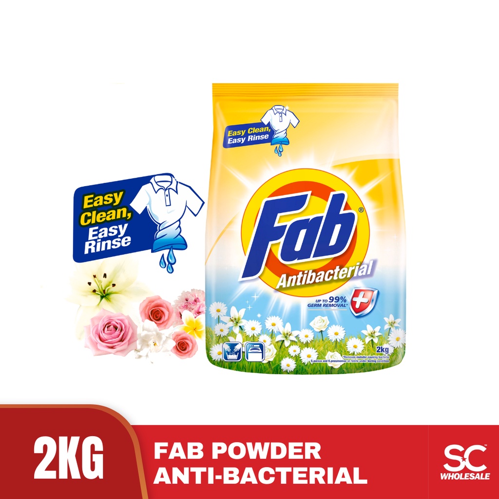 Fab Anti Bacterial Laundry Detergent Powder 2kg Shopee Malaysia