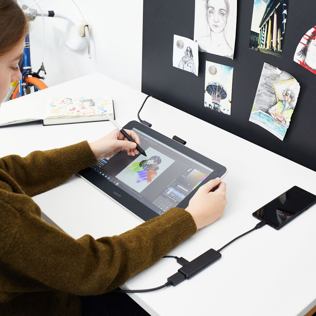 Wacom One (DTC133W0C) 13" LCD Graphic Drawing Tablet for Digital Art and Writing (Supports Windows, Mac and Android)) | Shopee Malaysia