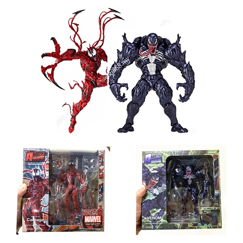 Marvel Spider-Man Venom Edward Brock Revoltech PVC Action Figure Model Toys Gift 
