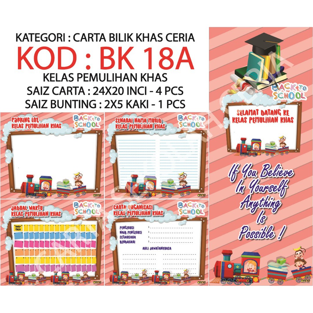 Free Bunting Banner Tebal Hiasan Kelas Bilik Pemulihan Shopee Malaysia