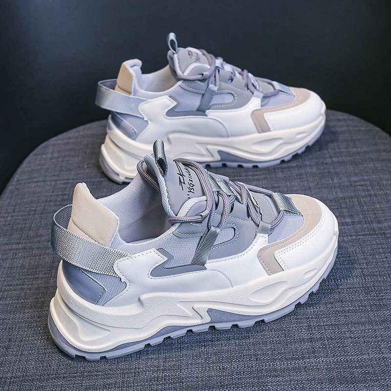A Thick Dad Shoes FemaleinsTrendy Women's Spring and Autumn New Internet  Celebrity All-Match Super Hot Feet Small Magnet-Free Sneakers | Shopee  Malaysia