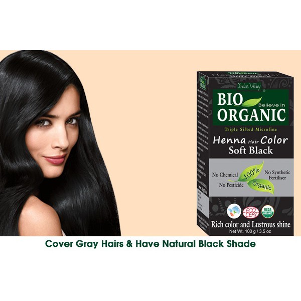 Indus Valley Bio Organic 100% Soft Black Henna Hair Color (100g) | Shopee  Malaysia
