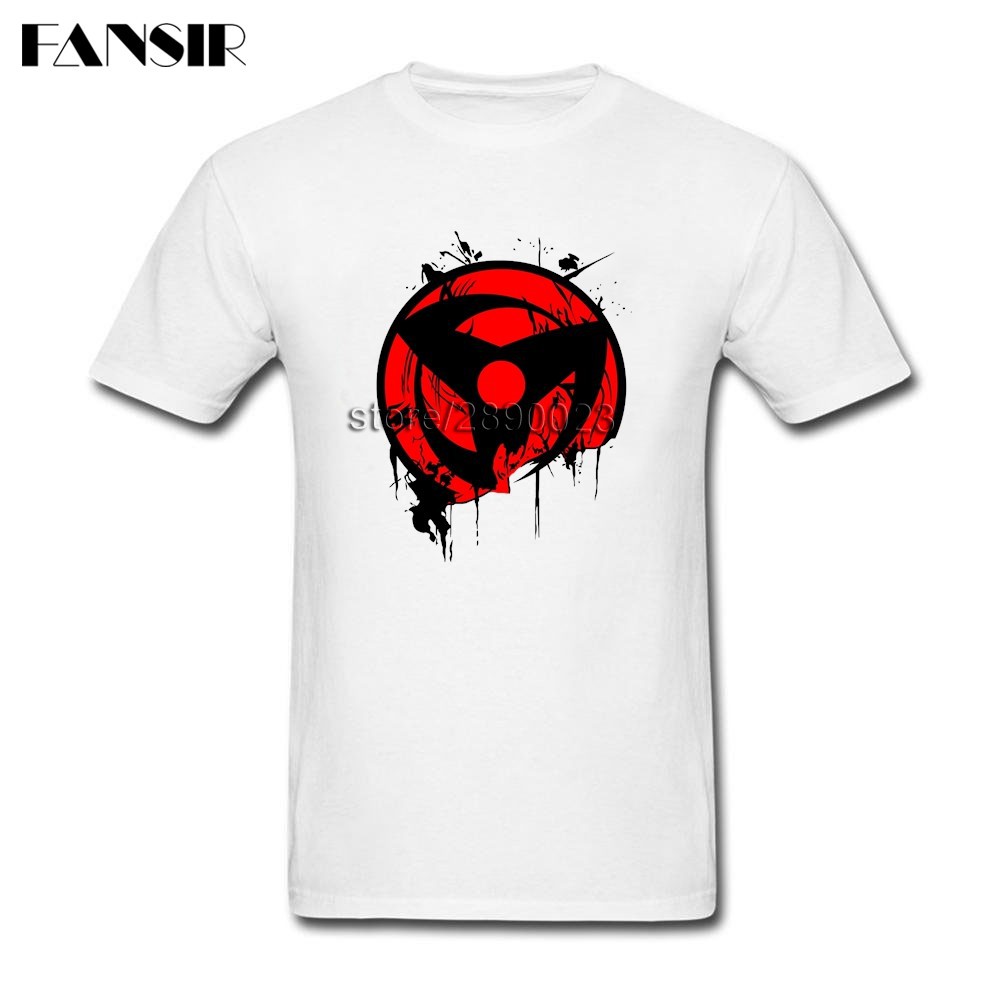 Naruto Sharingan Fashion Tees Shirt Men Male White Men T Shirt Group Clothes