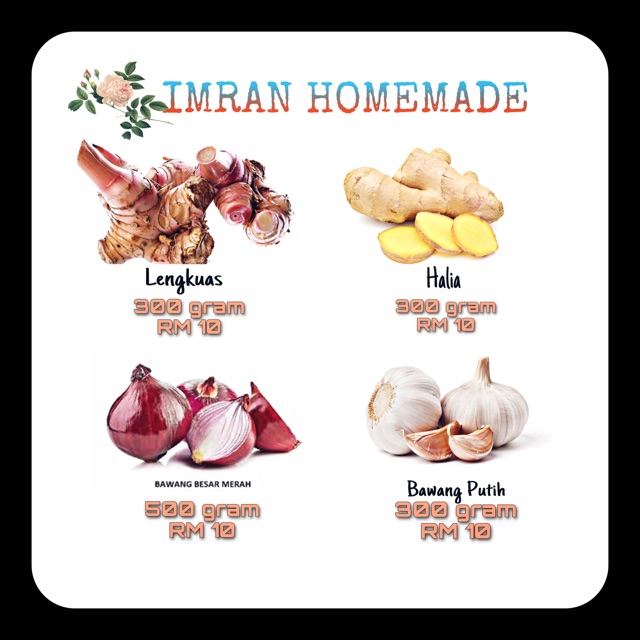 Bawang Kisar Halia Bawang Putih Bawang Merah Lengkuas Produk Bumiputera Halal Ingredient Shopee Malaysia