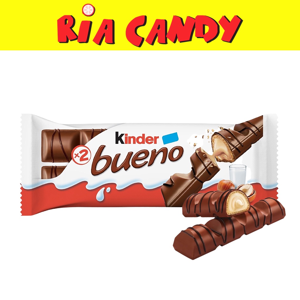 43G KINDER BUENO CHOCOLATE BAR WITH MILK & HAZELNUT FLAVOUR ...