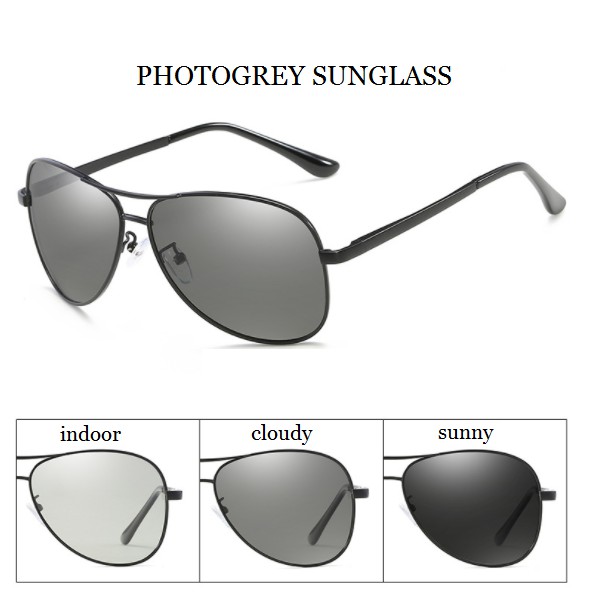 Aviator Polarized Chromatic Sunglass Tukar Warna 50 to 80 FACTORY