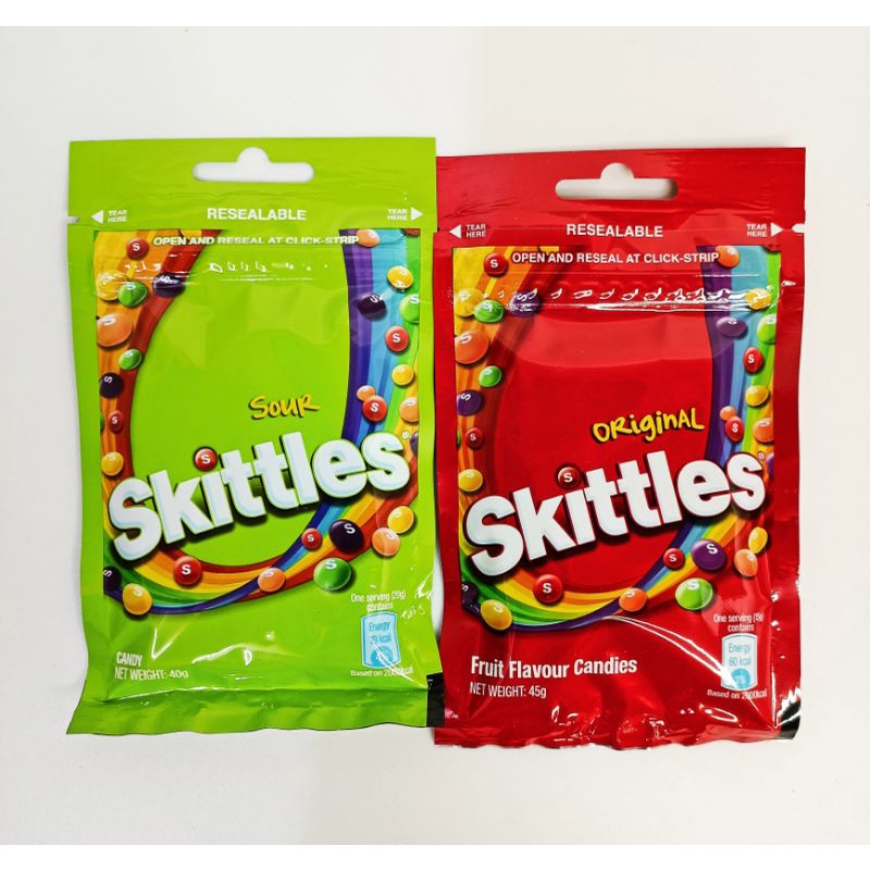 Skittles Fruit Flavour Candies Ori 45g/Sour 40g | Shopee Malaysia