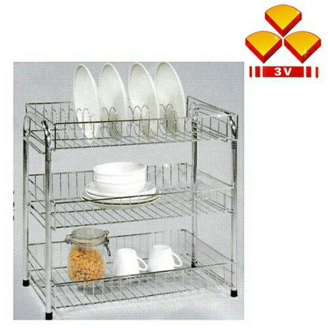 3 layer Dish rack plate rack kitchen rack rak  pinggan  