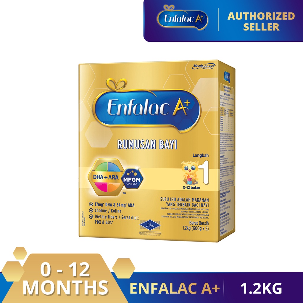 Enfalac A+ Step 1 - 1.2kg 0-12 months (Milk Formula) Exp 11/2022