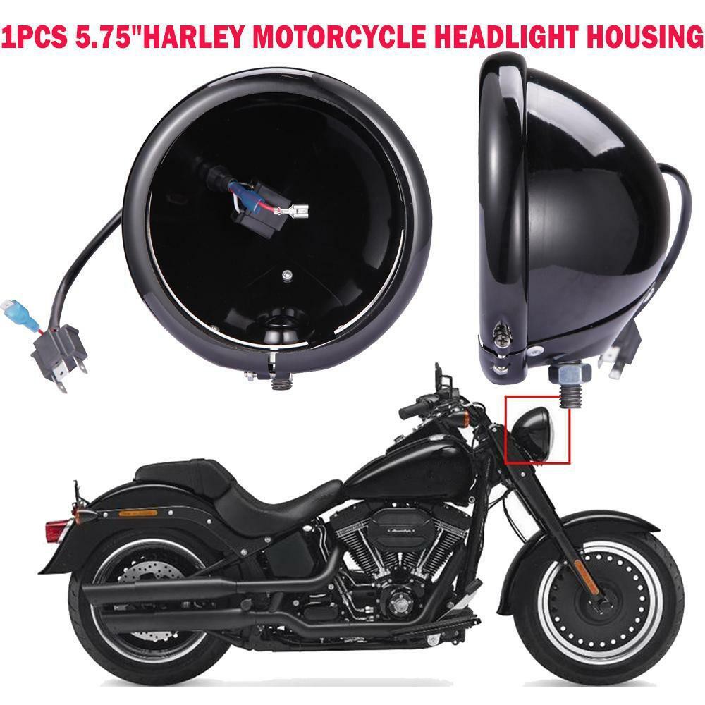 Chrome SKTYANTS 5.75 inch Headlights housing Bucket Mounting Bracket for Harley Davidson Fork Ear Adjustable Motorcycle 