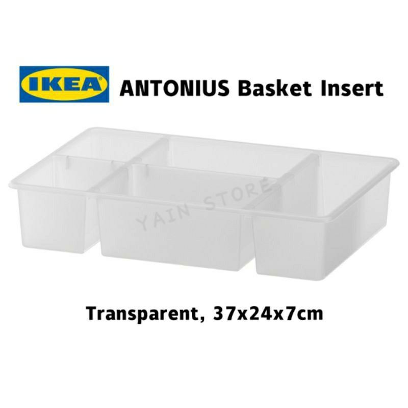 IKEA ANTONIUS Basket insert Transparent, makeup & accessories organizer