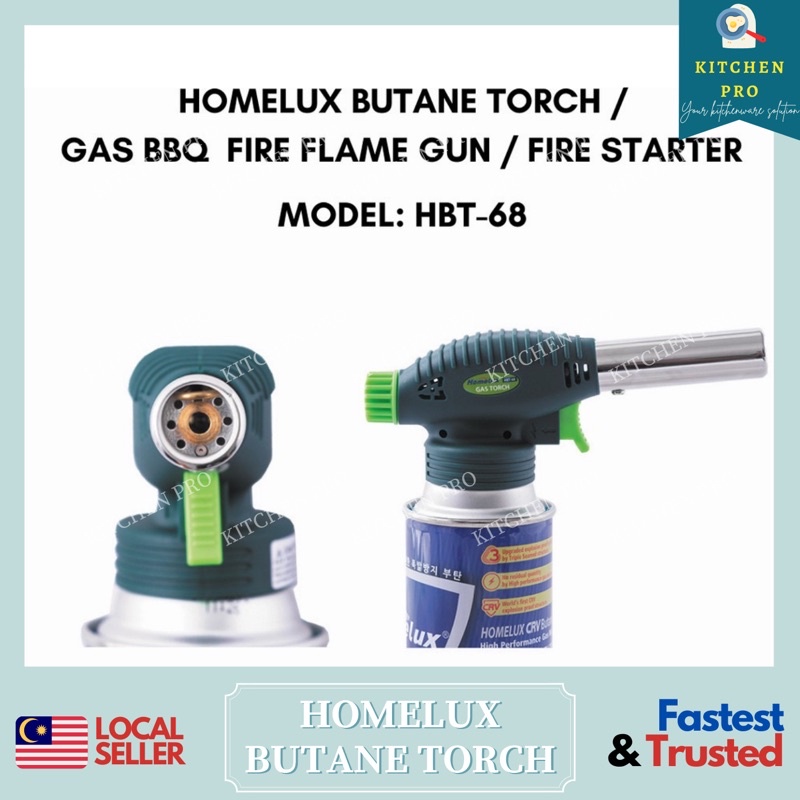 𝐊𝐈𝐓𝐂𝐇𝐄𝐍 𝐏𝐑𝐎 | HOMELUX Butane Torch/ Gas BBQ Fire Flame Gun/ Fire Starter HBT-68