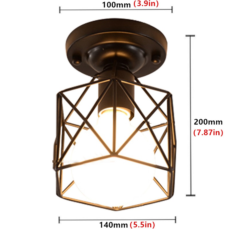 Nordic Ceiling Lights American Iron Corridor Entrance Balcony E27