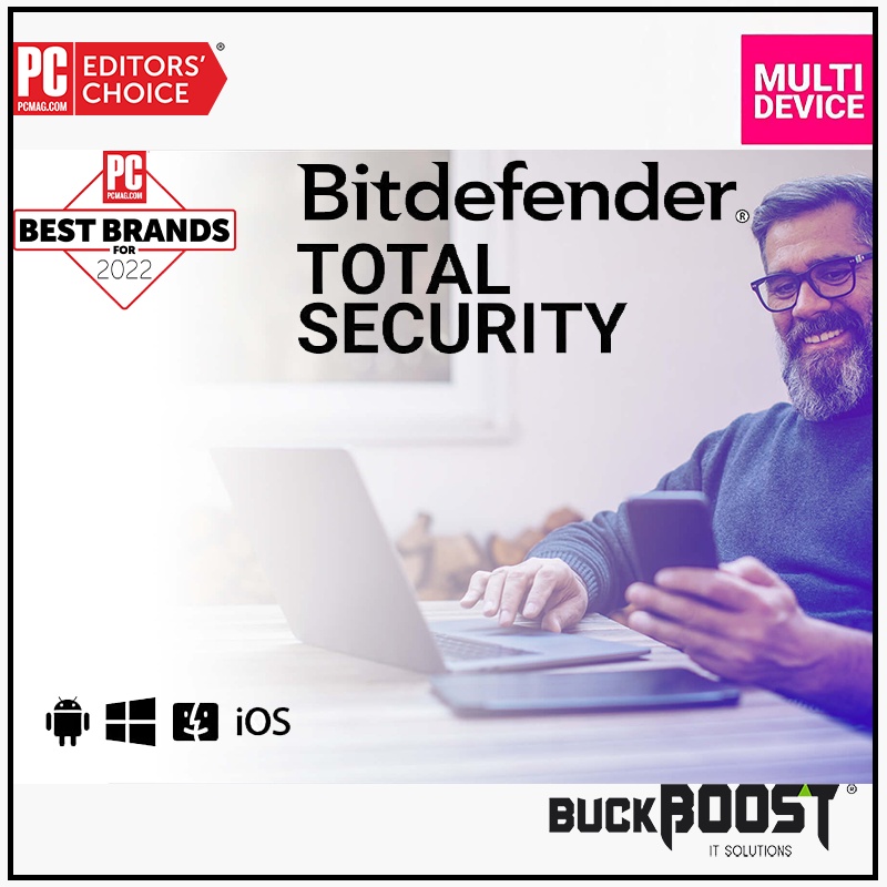 Bitdefender Total Security  / Antivirus / Complete Protection for Windows, macOS, iOS and Android