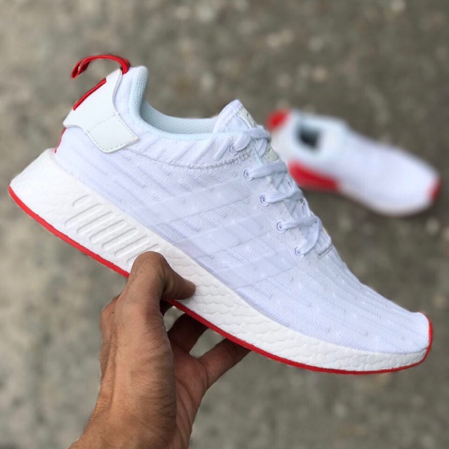 nmd r2 white red