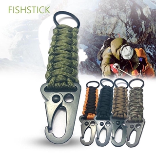 1PC Camping Survival D-Ring Clip Braided Umbrella Rope Keychain Hooks y 